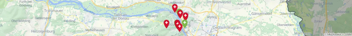 Map view for Pharmacies emergency services nearby Klosterneuburg (Tulln, Niederösterreich)